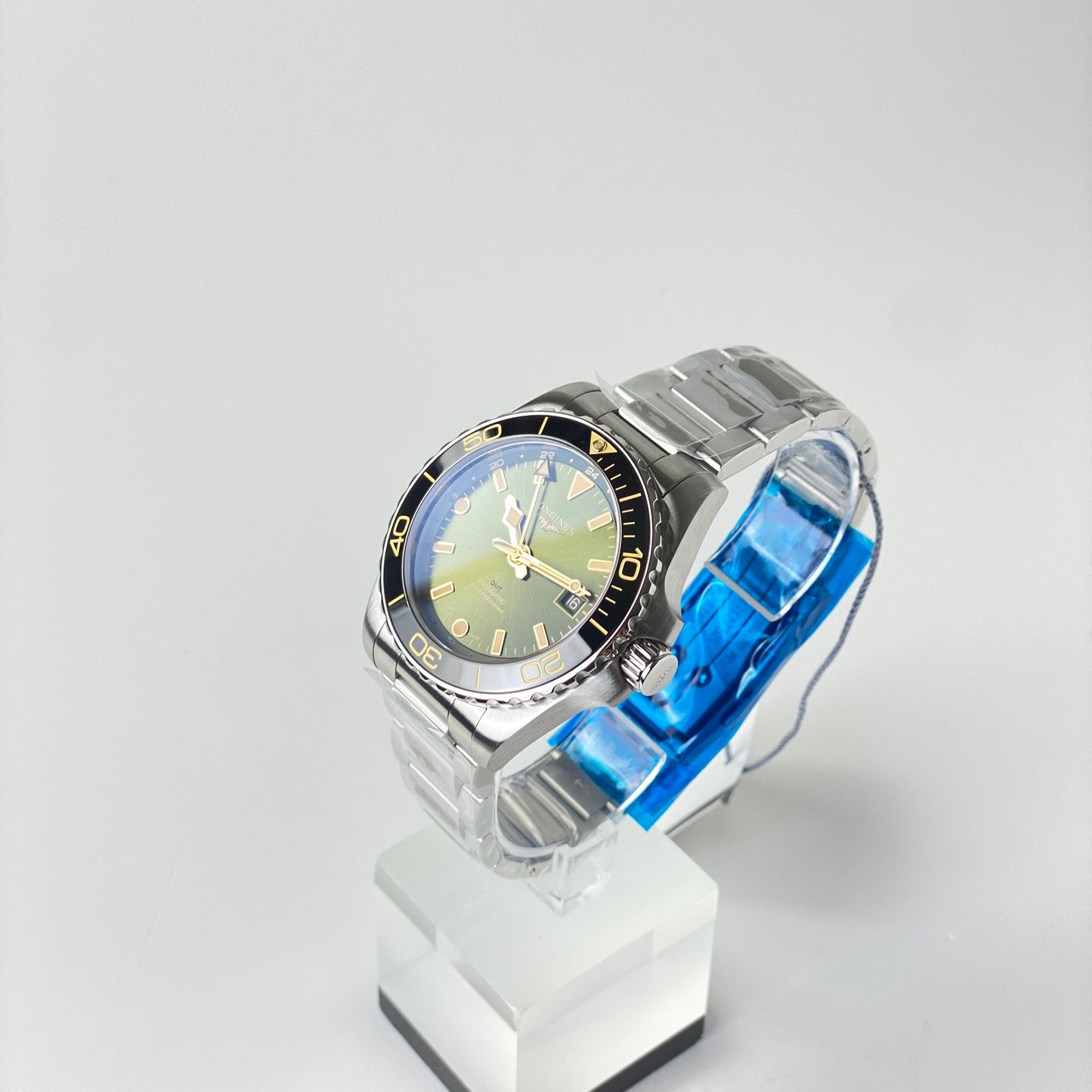 Longines HydroConquest L3.790.4.06.6 (2024) - Groen wijzerplaat 41mm Staal (1/4)