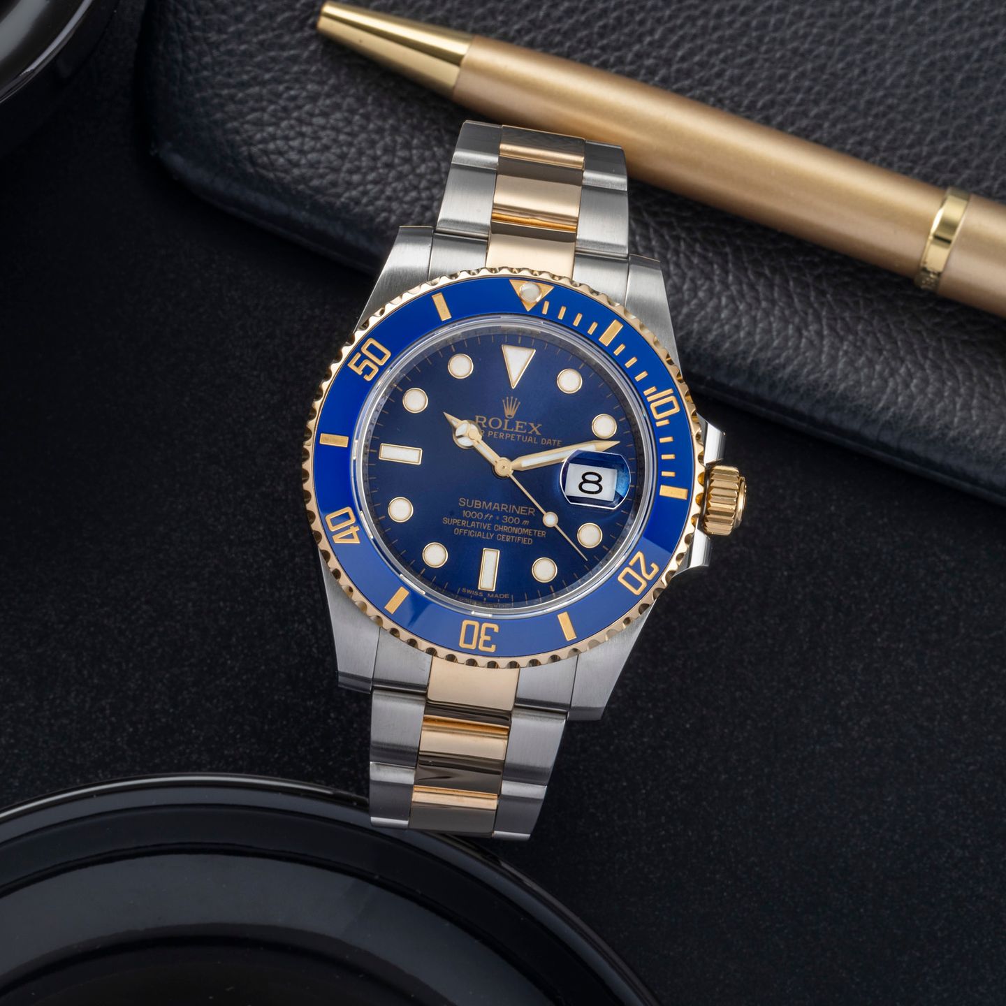 Rolex Submariner Date 116613LB (Onbekend (willekeurig serienummer)) - Blauw wijzerplaat 40mm Goud/Staal (1/8)