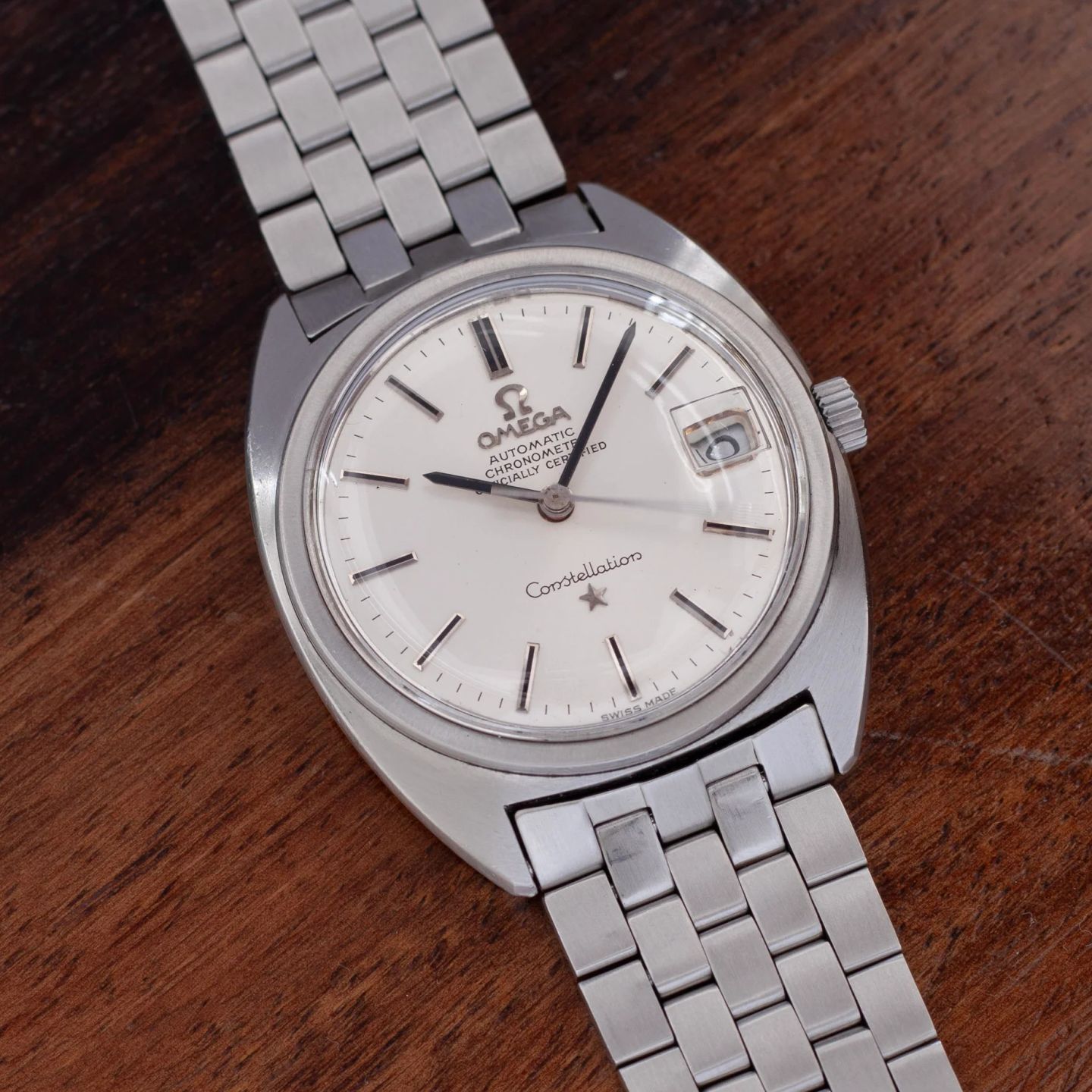 Omega Constellation 168.017 (1969) - Silver dial 35 mm Steel case (3/8)
