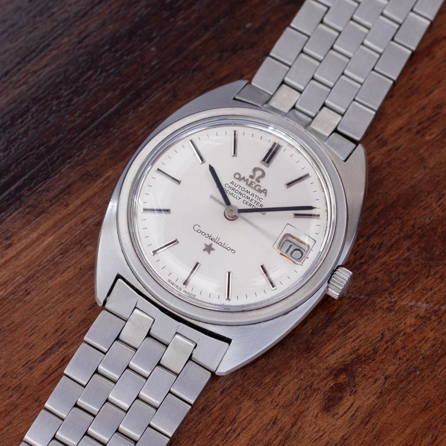 Omega Constellation 168.017 (1969) - Silver dial 35 mm Steel case (2/8)