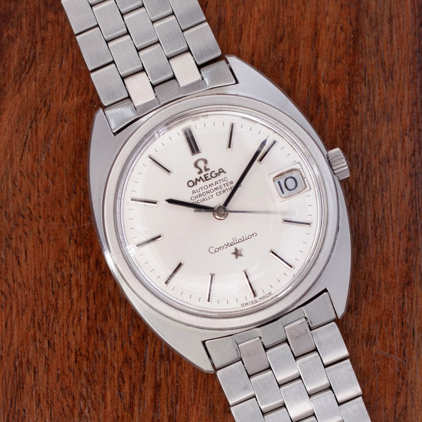 Omega Constellation 168.017 (1969) - Silver dial 35 mm Steel case (1/8)