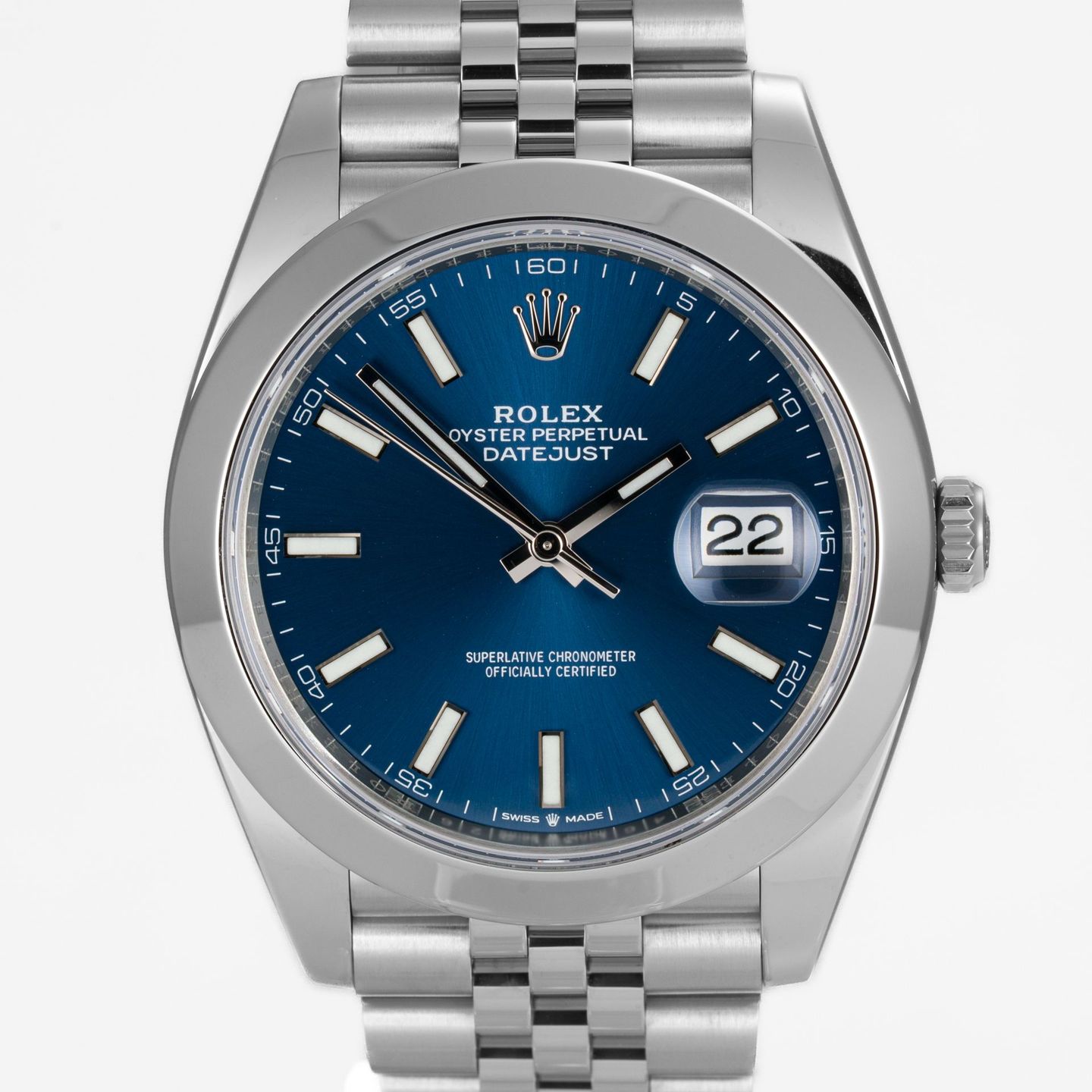 Rolex Datejust 41 126300 (Onbekend (willekeurig serienummer)) - Blauw wijzerplaat 41mm Staal (1/6)
