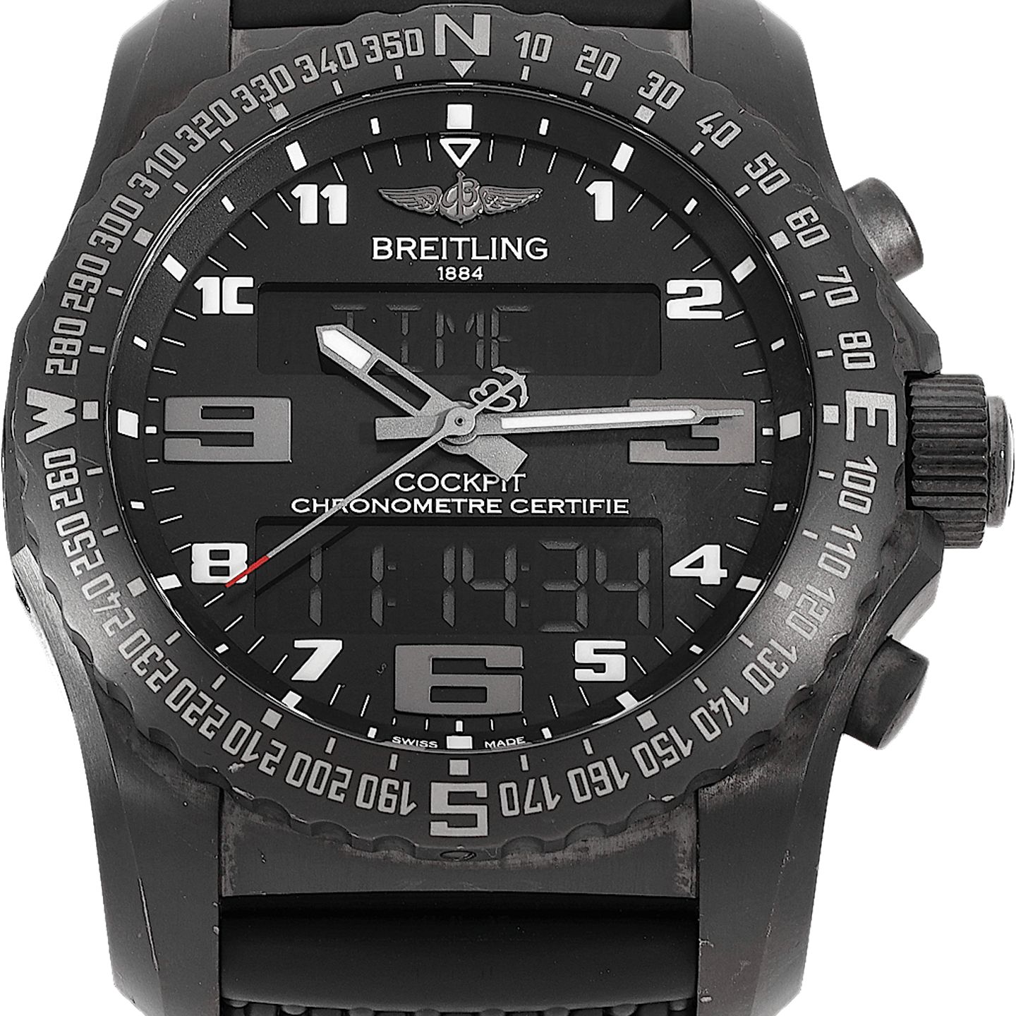 Breitling Cockpit B50 VB501022/BD41/176V (Unknown (random serial)) - Black dial 46 mm Titanium case (1/5)