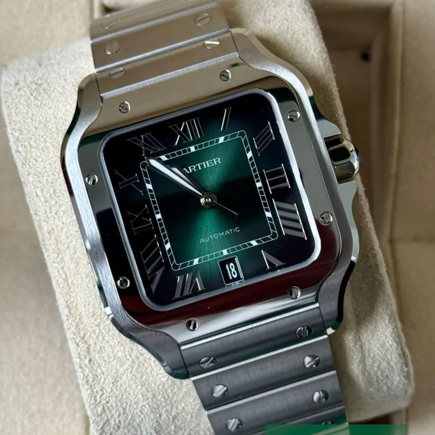Cartier Santos WSSA0062 (2026) - Green dial 40 mm Steel case (1/1)