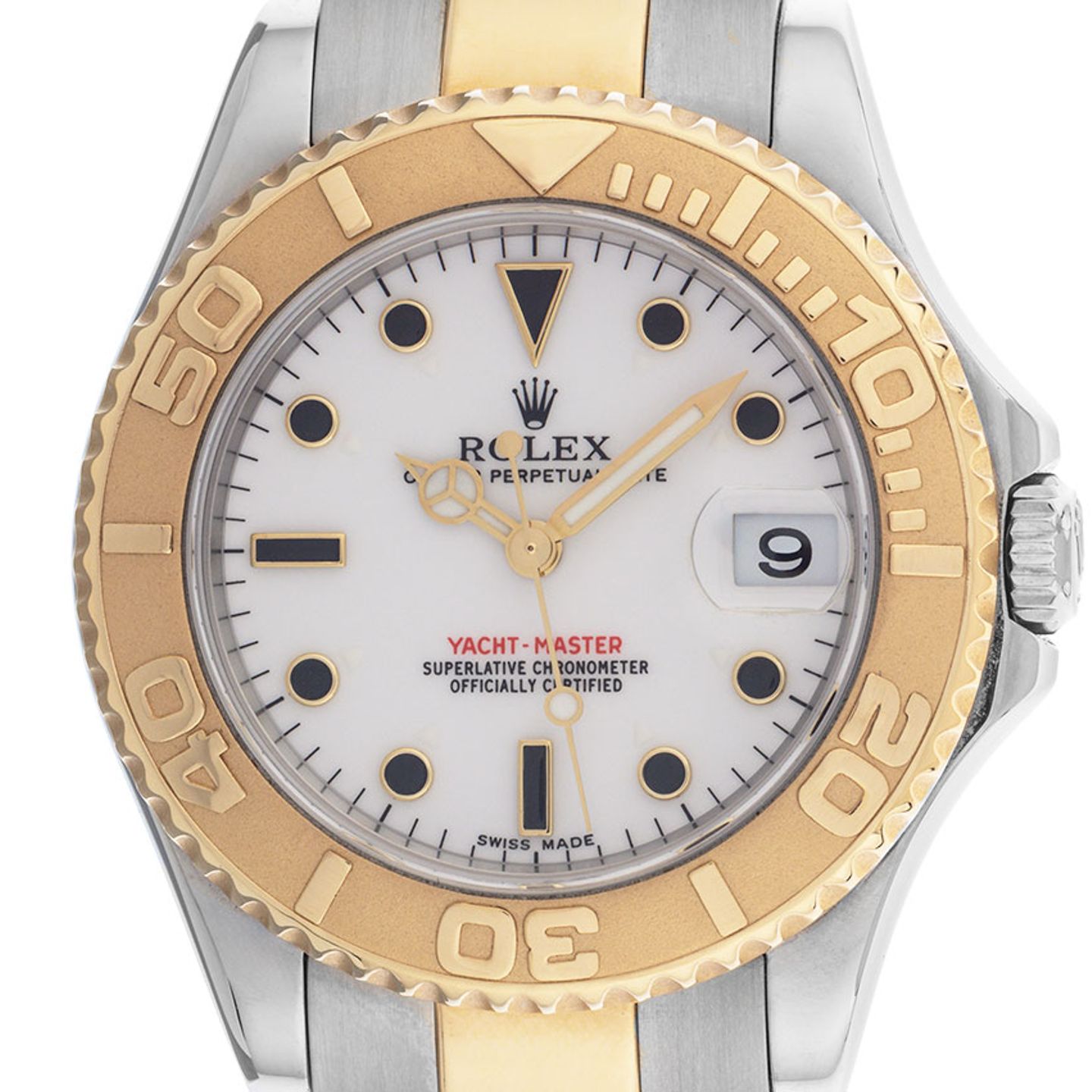 Rolex Yacht-Master 168623 (1998) - White dial 35 mm Gold/Steel case (1/8)