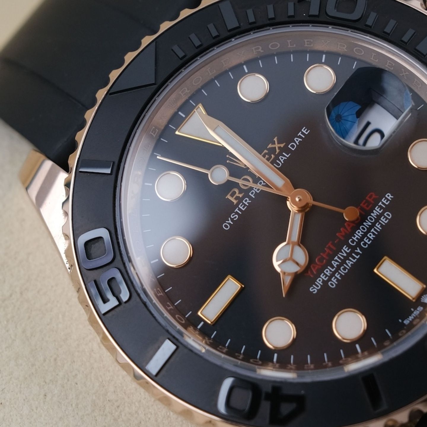 Rolex Yacht-Master 40 126655 (2020) - Zwart wijzerplaat 40mm Roségoud (2/8)