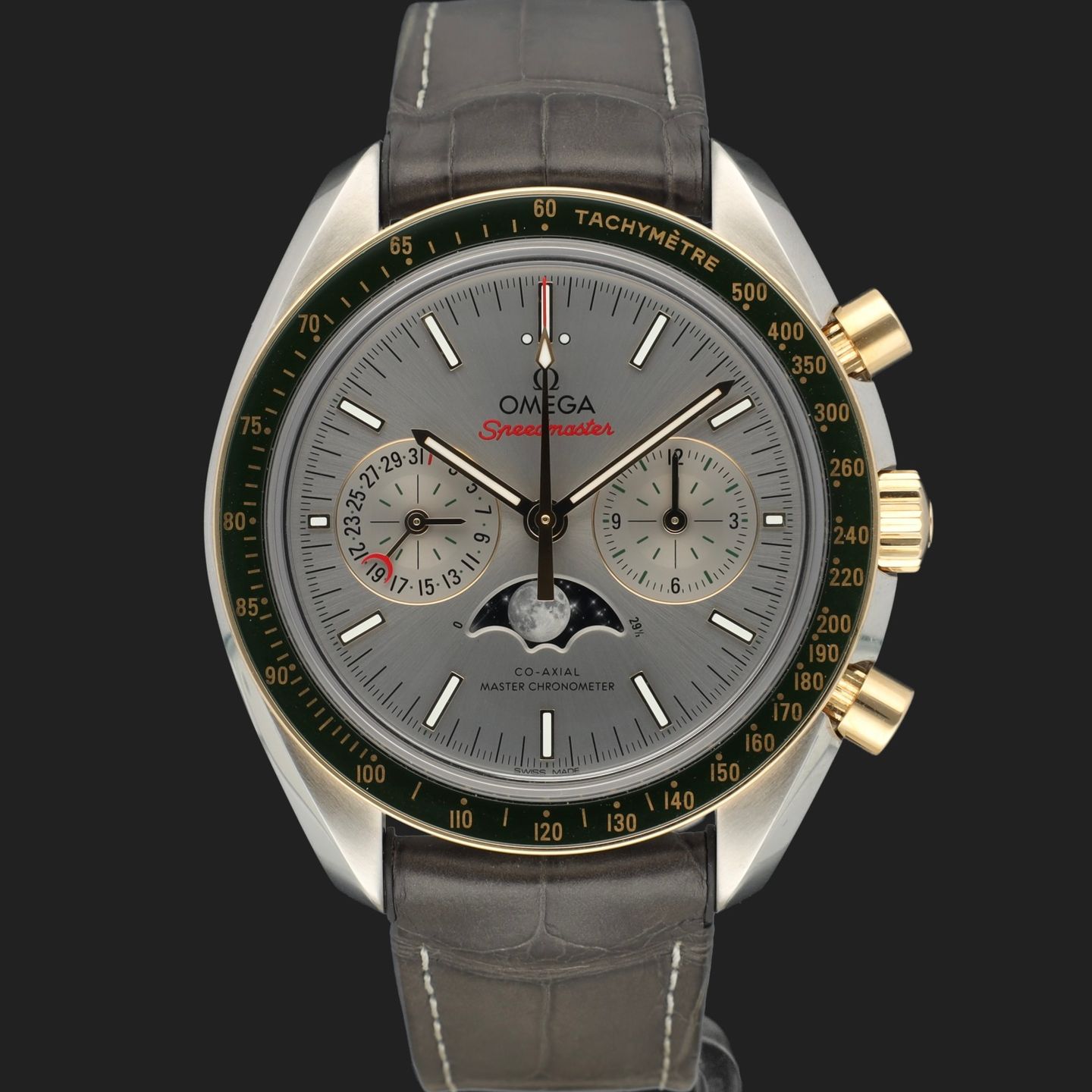 Omega Speedmaster Moonphase 304.23.44.52.06.001 (2017) - Grey dial 44 mm Steel case (3/8)