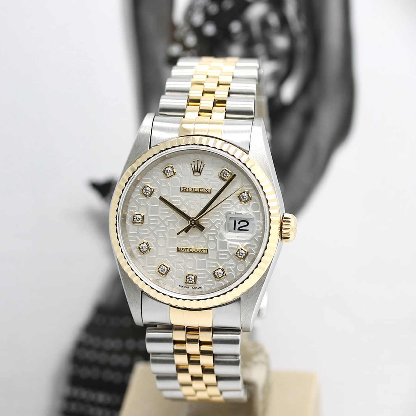 Rolex Datejust 36 16233 (1998) - Silver dial 36 mm Gold/Steel case (8/8)