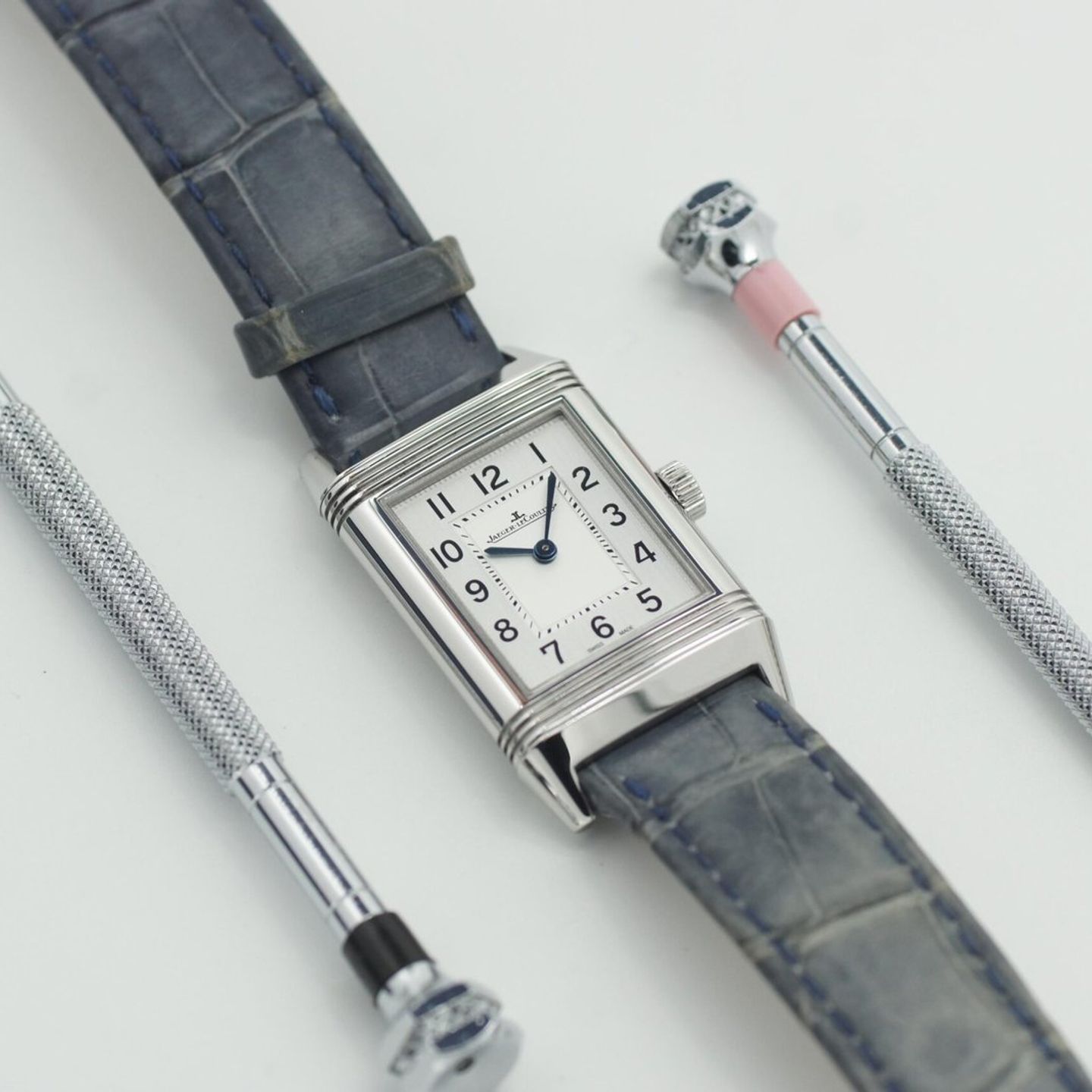 Jaeger-LeCoultre Reverso Classic Small Q2618540 (2006) - Zilver wijzerplaat 21mm Staal (1/8)