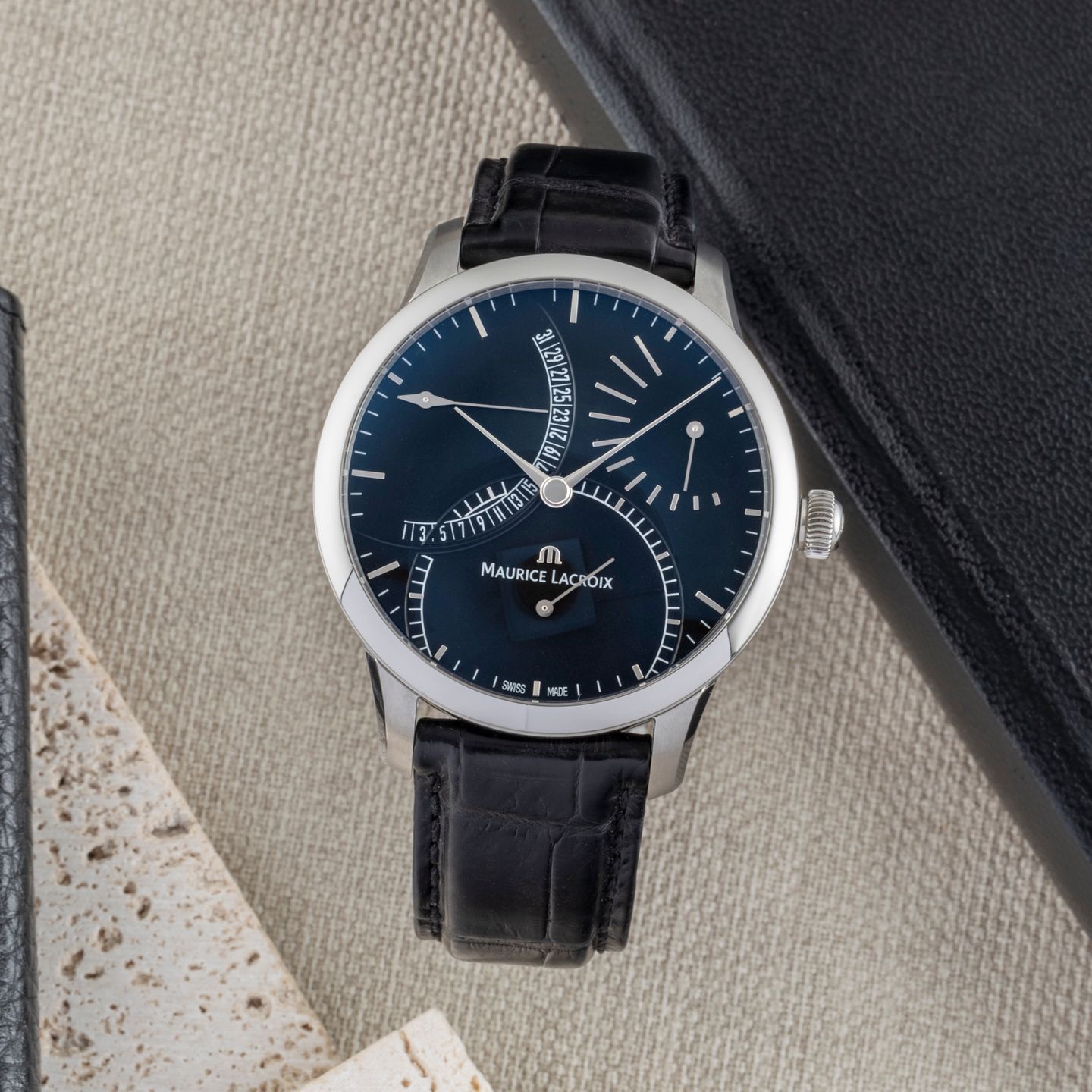 Maurice Lacroix Masterpiece MP6508 (Unknown (random serial)) - Silver dial 43 mm Steel case (1/8)