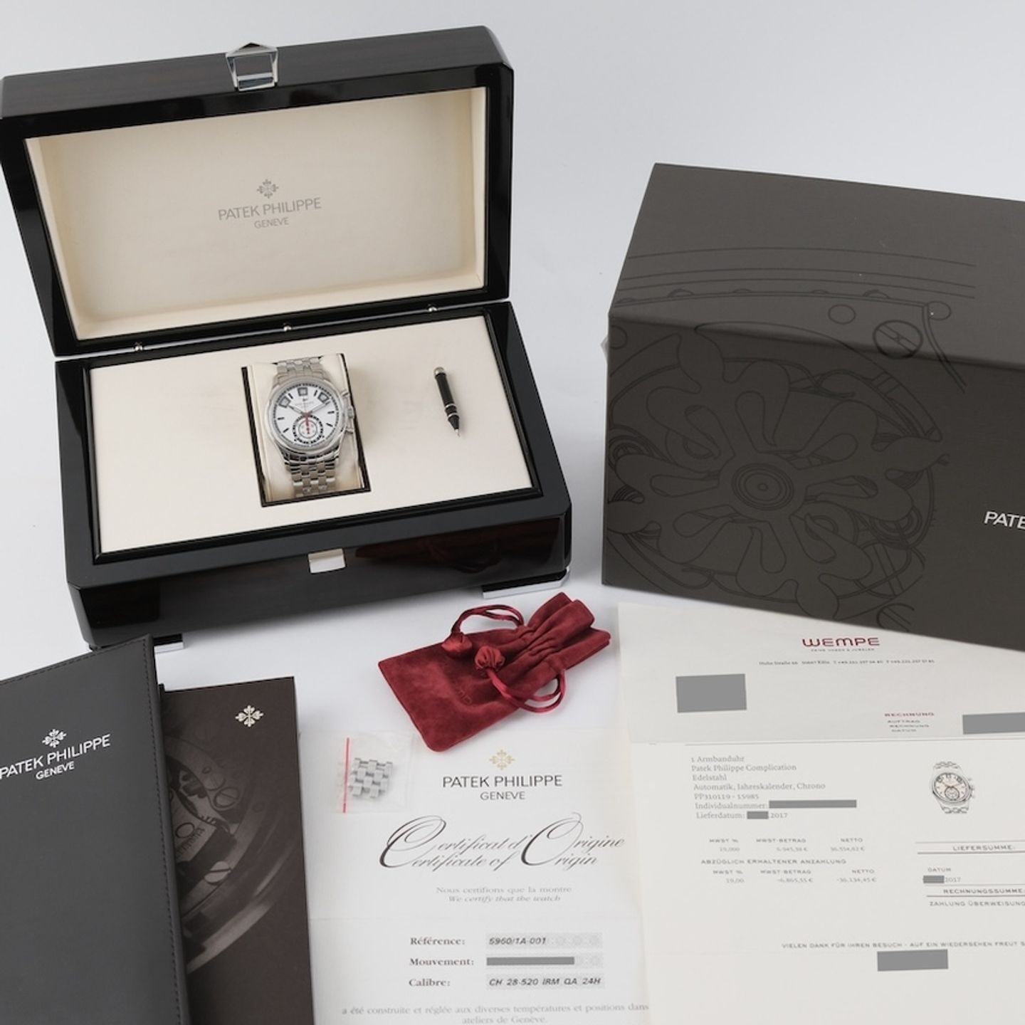 Patek Philippe Annual Calendar Chronograph 5960/1A-001 (2017) - Zilver wijzerplaat 41mm Staal (8/8)