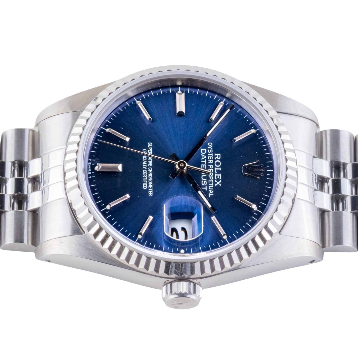 Rolex Datejust 36 16234 (1989) - Blue dial 36 mm Steel case (6/8)