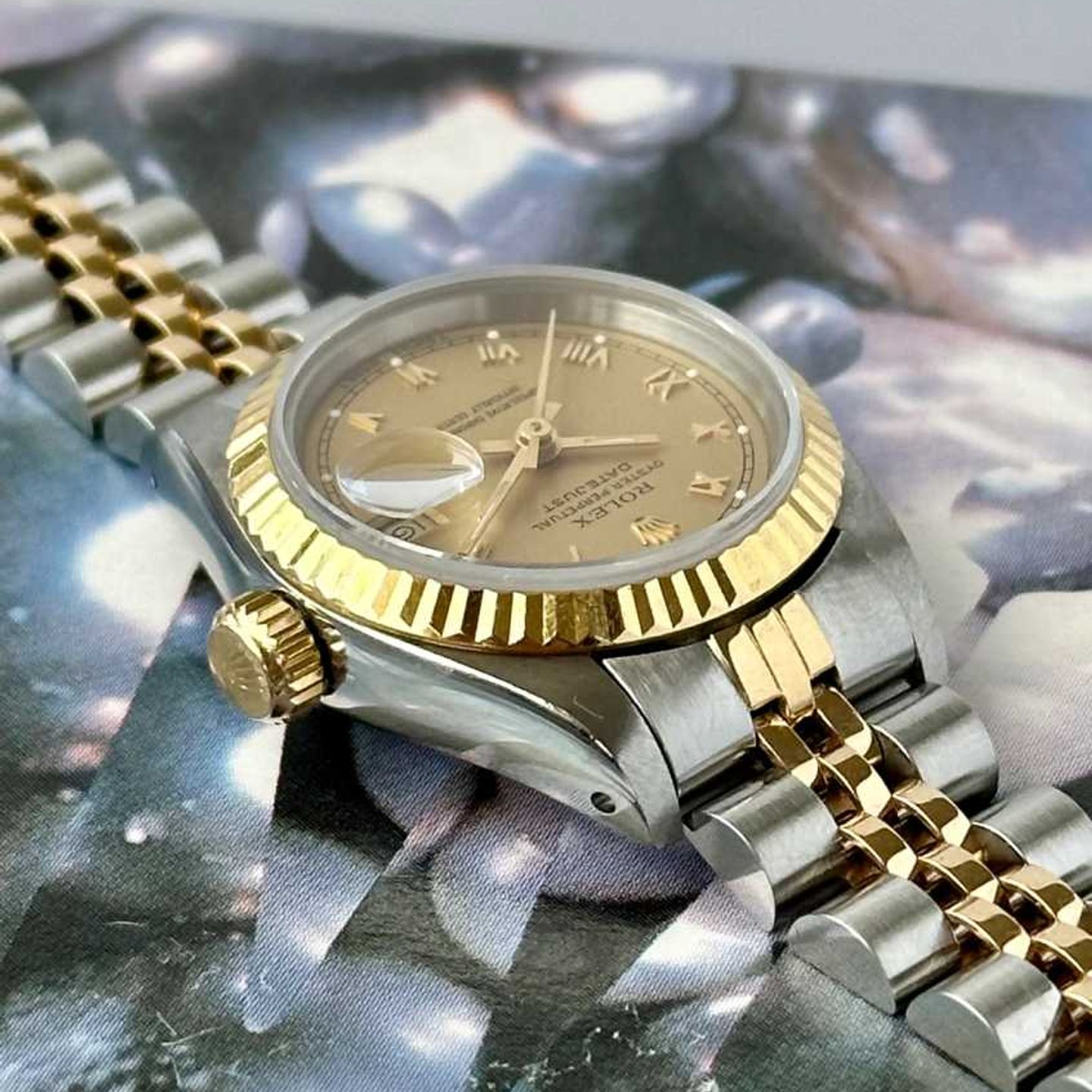 Rolex Lady-Datejust 69173 (1990) - Goud wijzerplaat 26mm Goud/Staal (7/8)