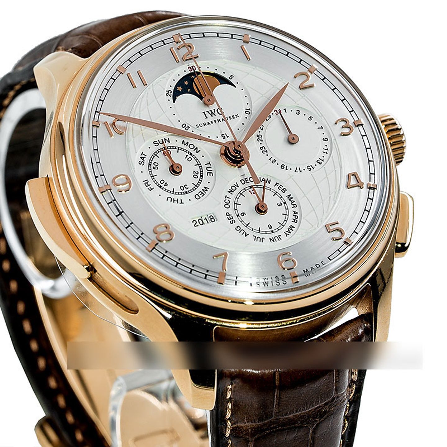 IWC Portuguese Grande Complication IW377402 (Unknown (random serial)) - Silver dial 45 mm Red Gold case (3/5)