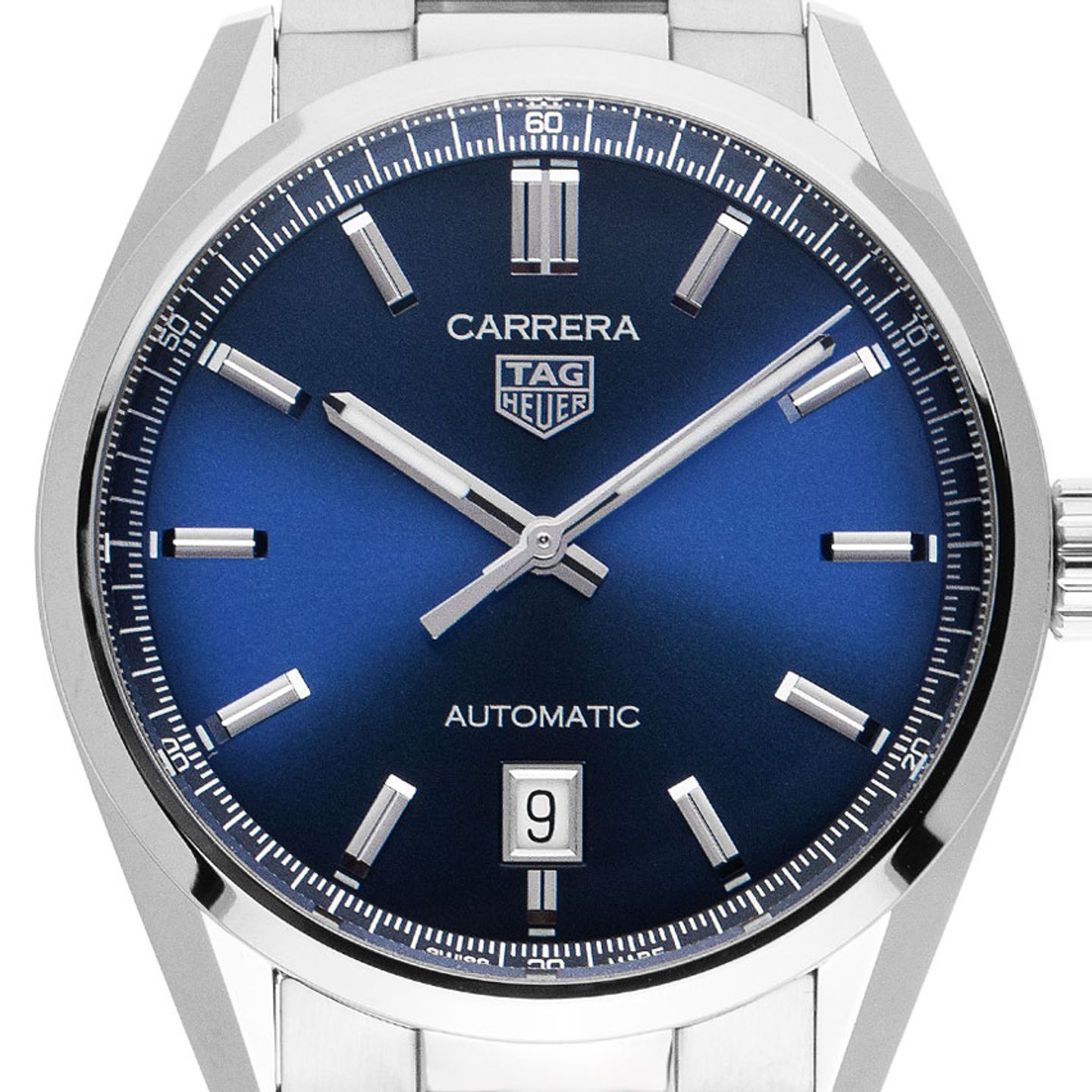 TAG Heuer Carrera Calibre 5 WBN2112.BA0639 (2025) - Blauw wijzerplaat 39mm Staal (1/7)