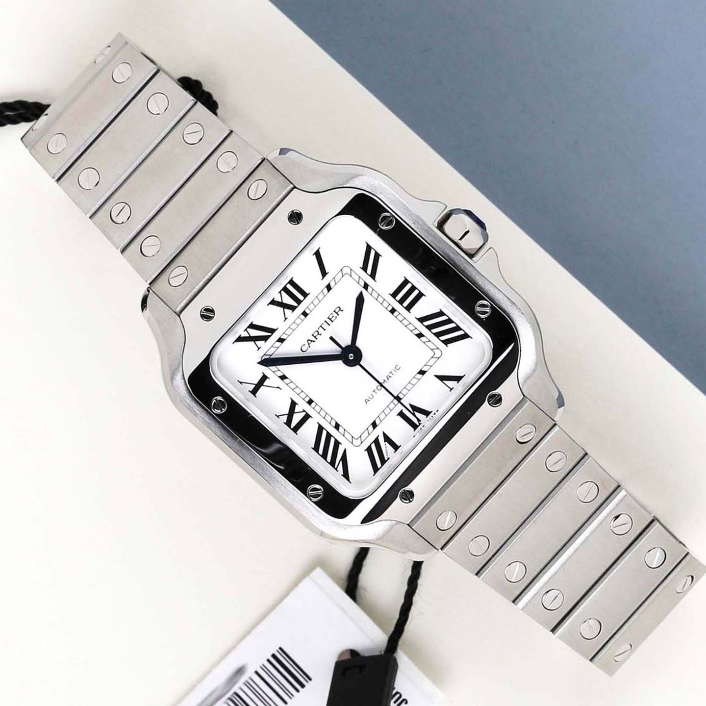 Cartier Santos WSSA0029 (2024) - Zilver wijzerplaat 35mm Staal (1/8)