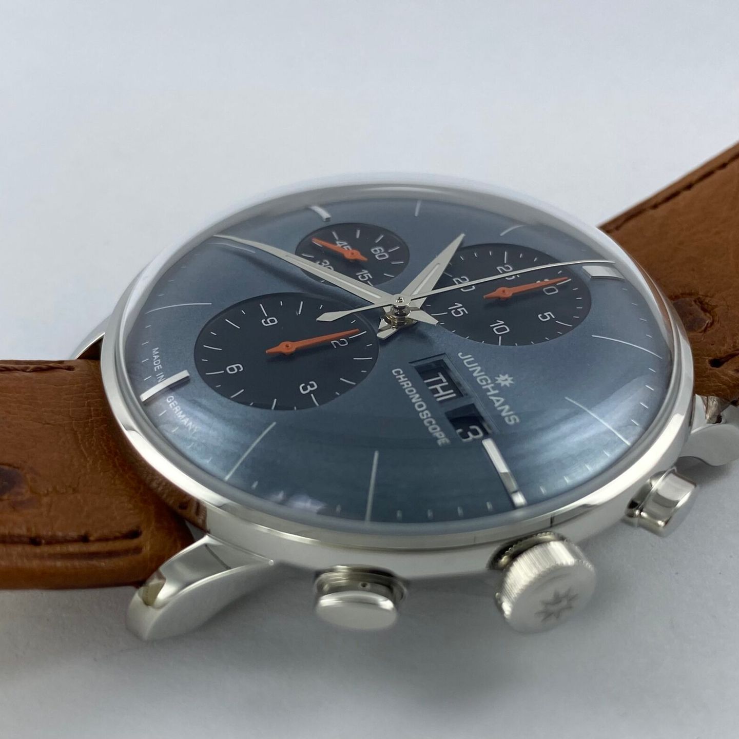 Junghans Meister Chronoscope 27/4224.03 (2023) - Blue dial 40 mm Steel case (4/5)