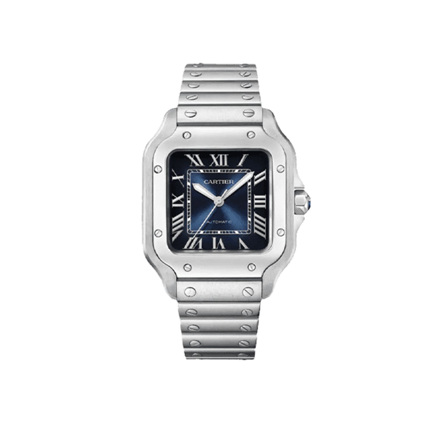Cartier Santos WSSA0063 (2026) - Blue dial 35 mm Steel case (1/8)