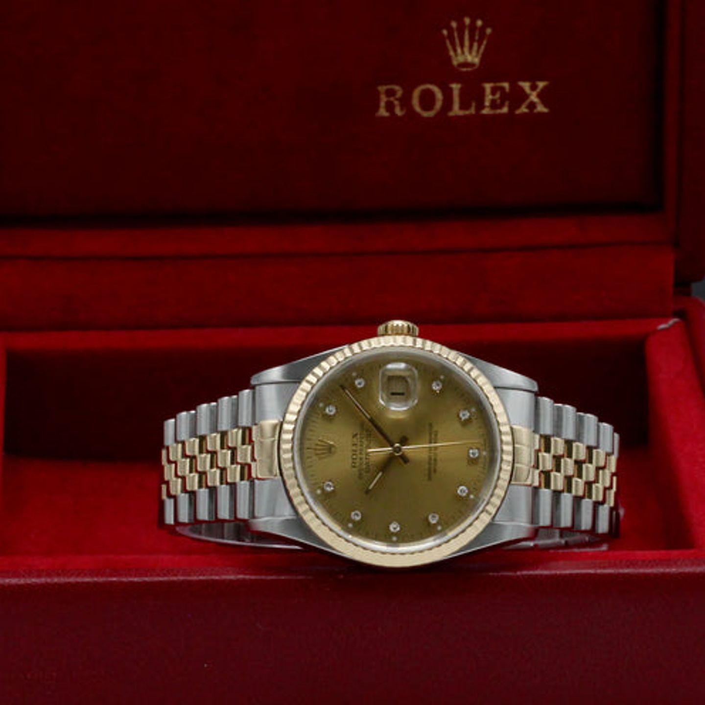 Rolex Datejust 36 16233 (1991) - Goud wijzerplaat 36mm Goud/Staal (3/7)