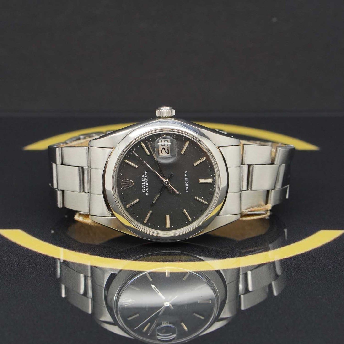 Rolex Oyster Precision 6694 (1968) - Zwart wijzerplaat 34mm Staal (4/7)