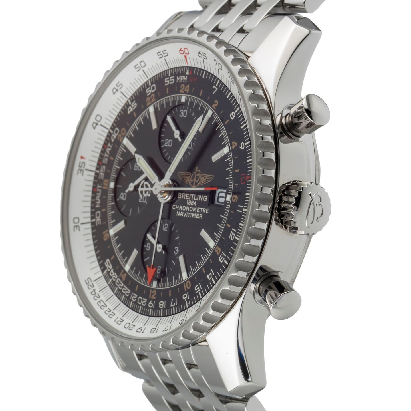 Breitling Navitimer World A24322 (Unknown (random serial)) - 46 mm Steel case (6/8)