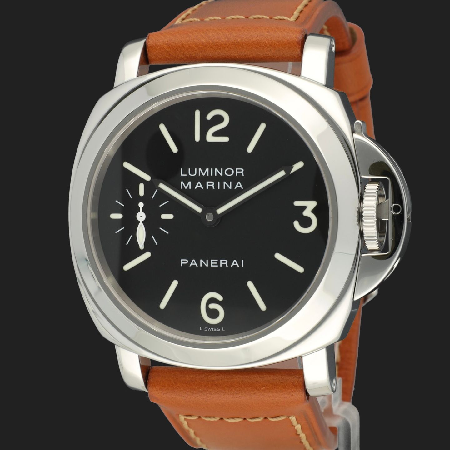 Panerai Luminor Marina PAM00001 (2006) - Zwart wijzerplaat 44mm Staal (1/8)