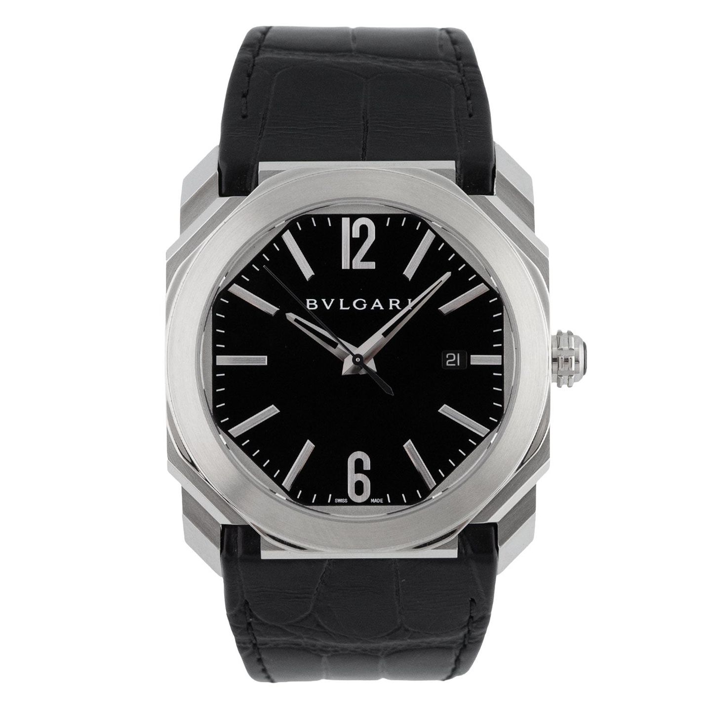 Bulgari Octo BGO 41 S (Onbekend (willekeurig serienummer)) - Zwart wijzerplaat 42mm Staal (1/7)