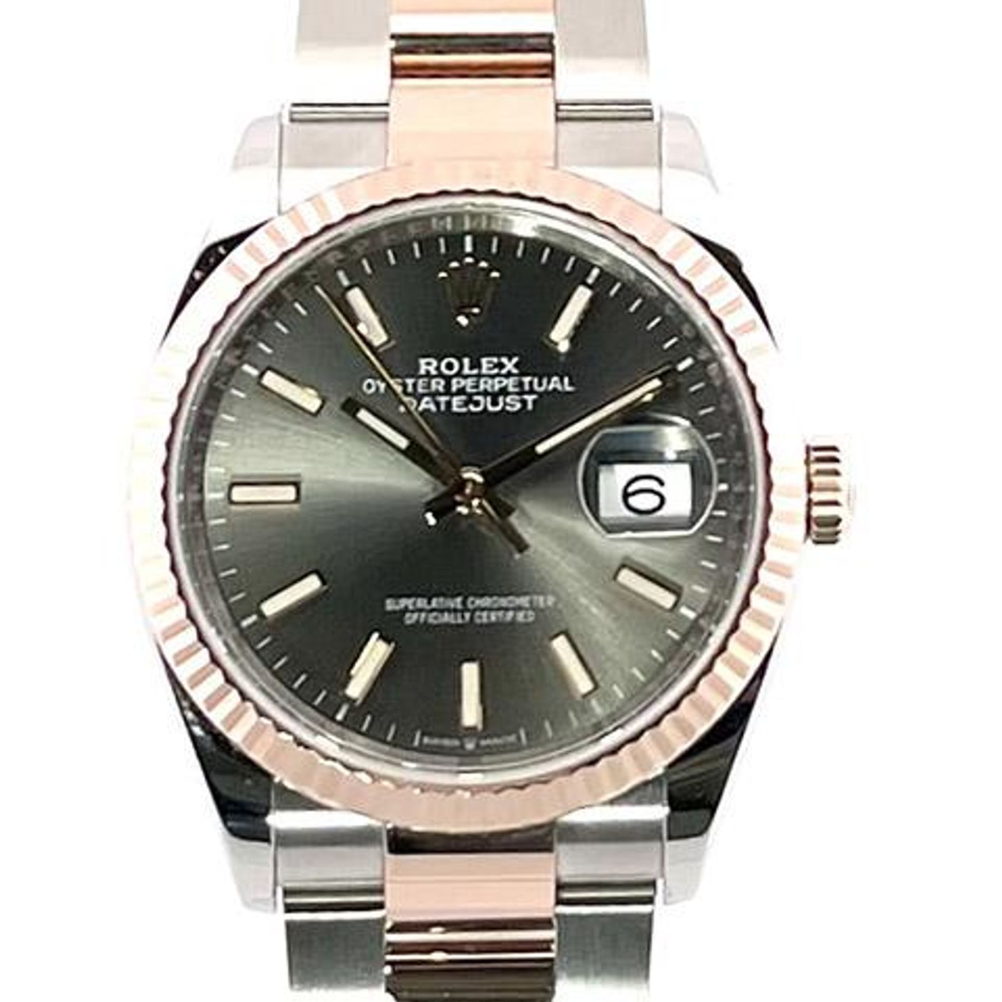 Rolex Datejust 36 126231 (2022) - Grey dial 36 mm Gold/Steel case (1/8)