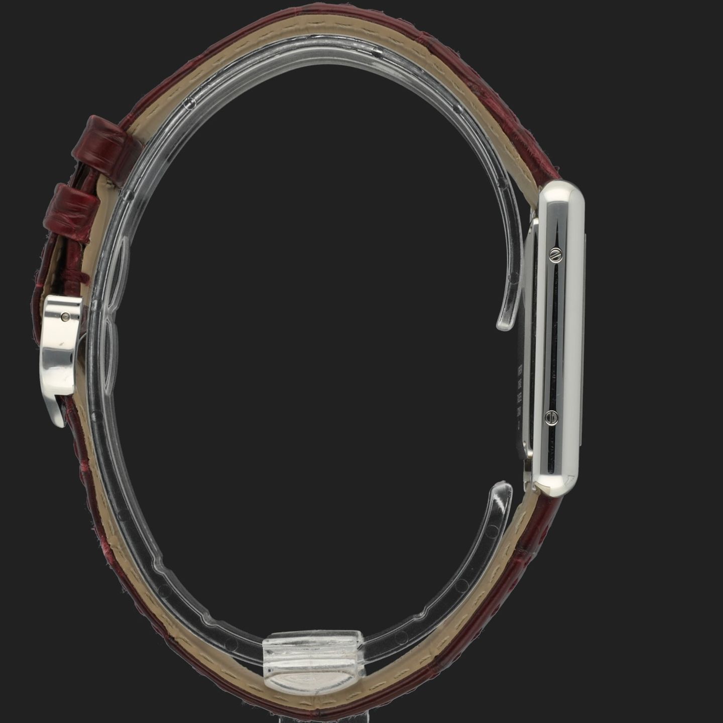 Cartier Tank WSTA0054 (Onbekend (willekeurig serienummer)) - Rood wijzerplaat 26mm Staal (5/8)