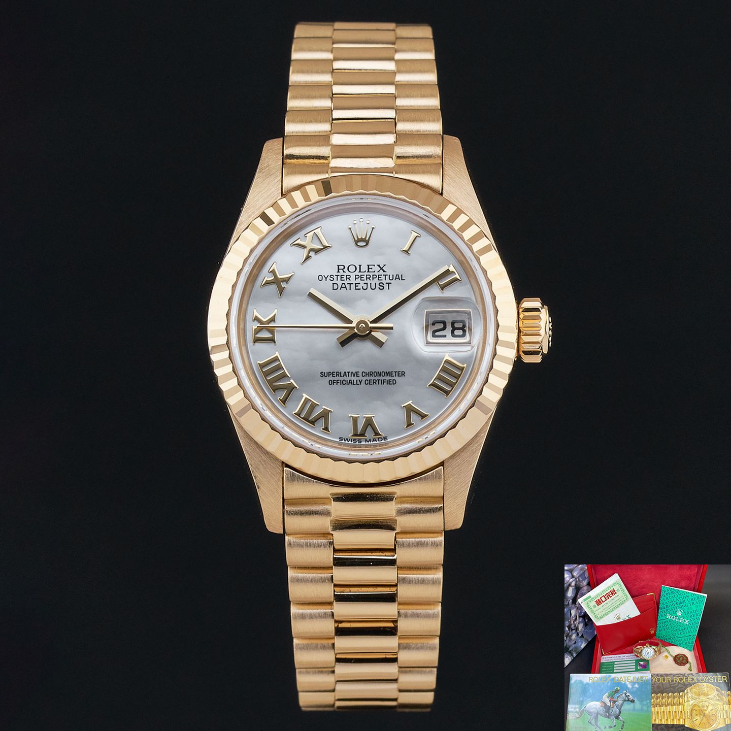 Rolex Lady-Datejust 79178 (1999) - 26 mm Yellow Gold case (1/8)
