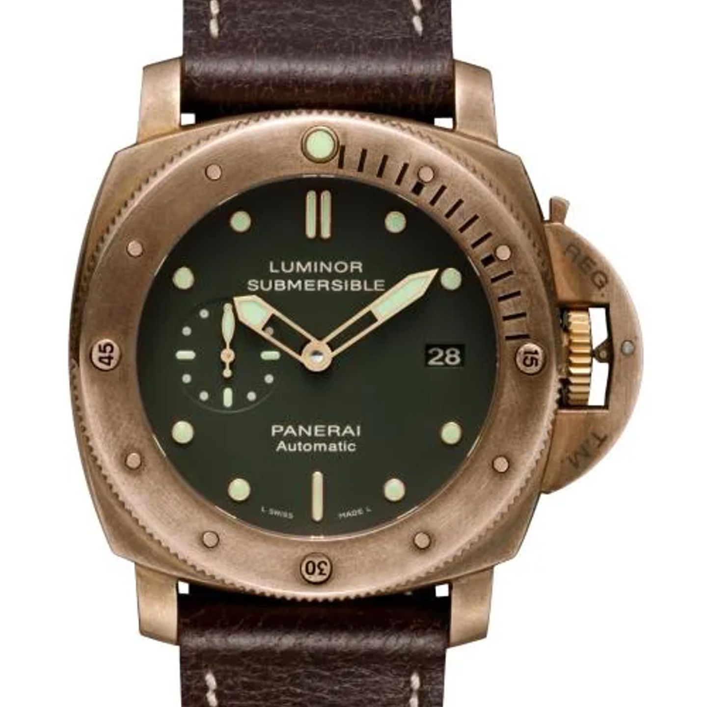 Panerai Luminor Submersible 1950 3 Days Automatic PAM00382 (2026) - Green dial 47 mm Bronze case (1/1)