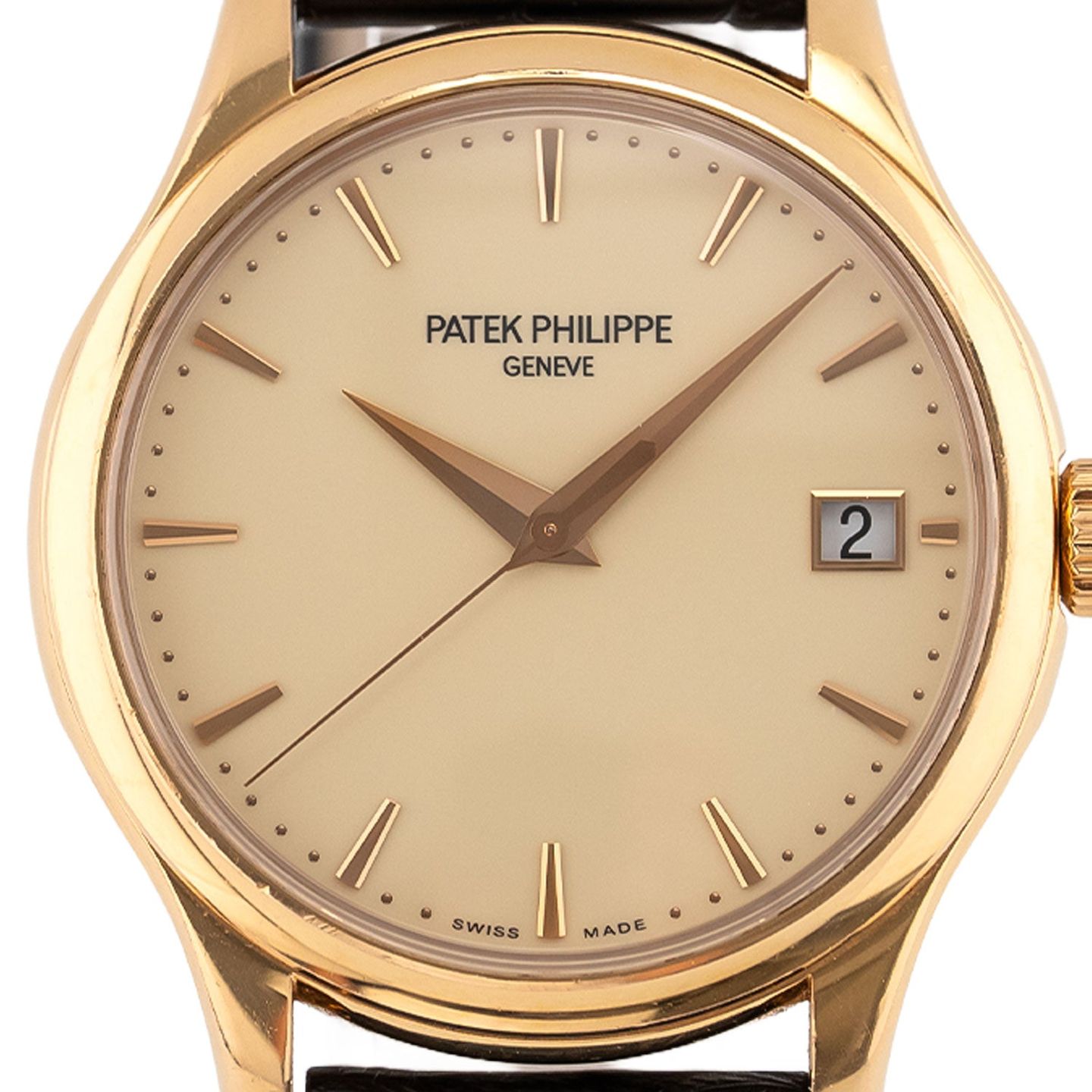 Patek Philippe Calatrava 5227R-001 (2017) - Beige dial 39 mm Rose Gold case (2/6)