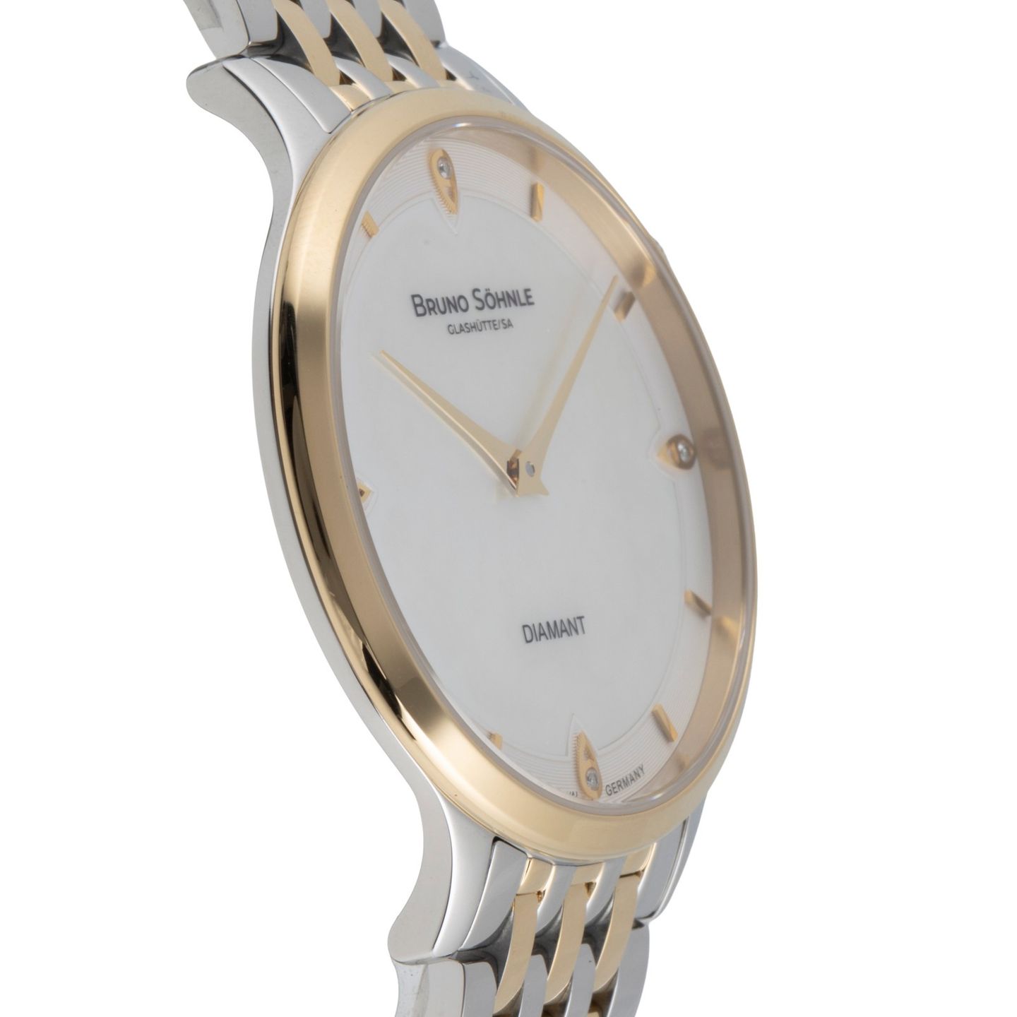 Bruno Söhnle Bologna 17-23213-292 (2025) - Wit wijzerplaat 35mm Goud/Staal (7/8)