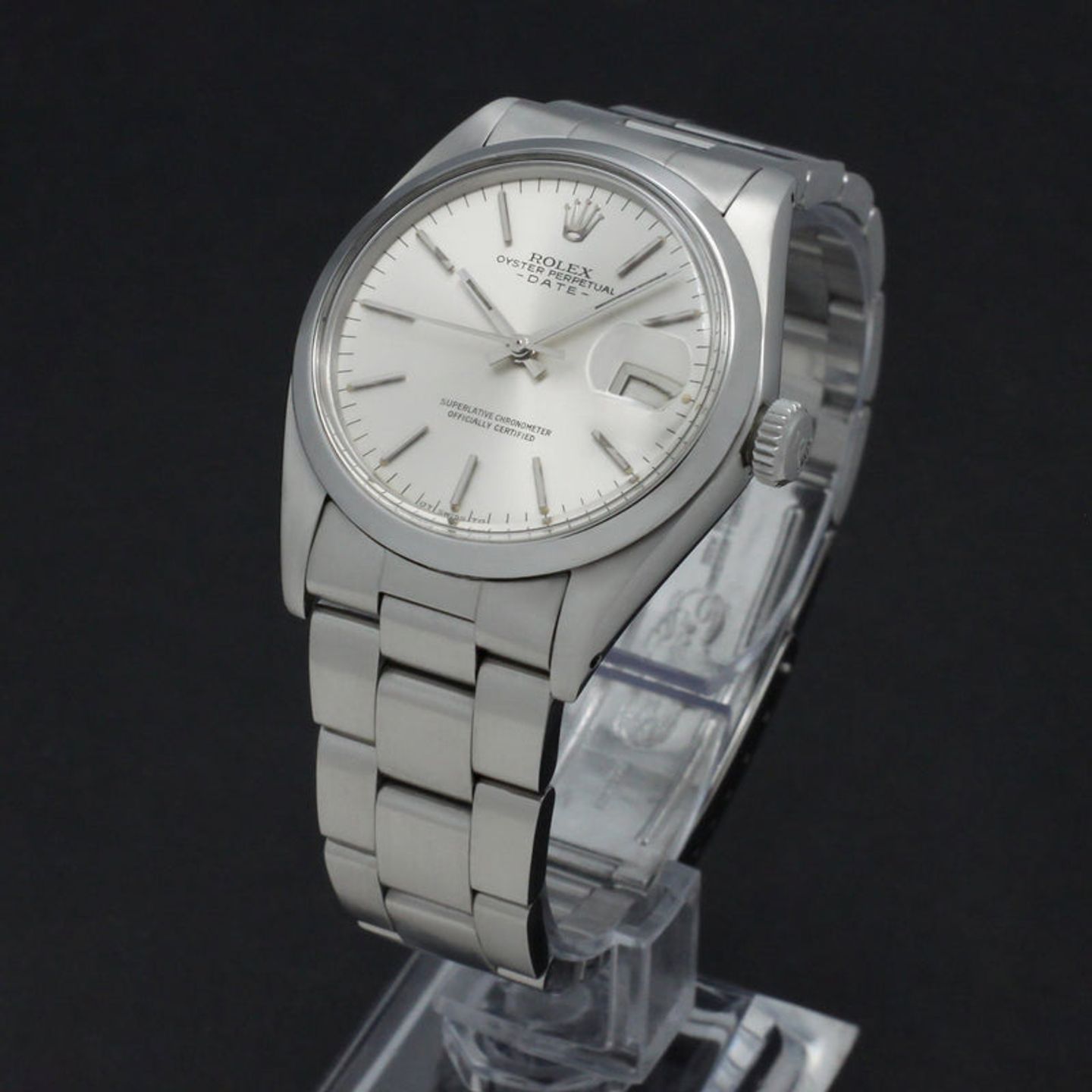 Rolex Oyster Perpetual Date 1500 (1975) - Zilver wijzerplaat 34mm Staal (2/7)