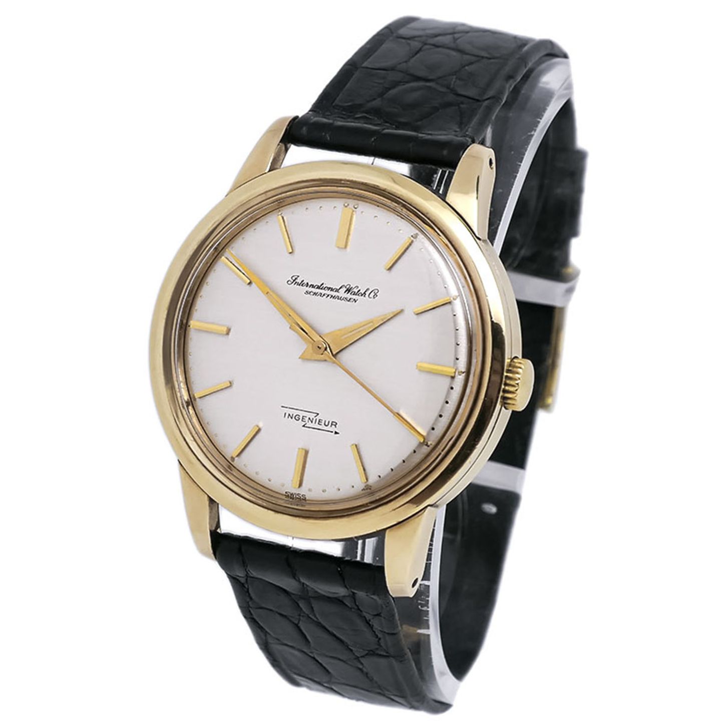 IWC Ingenieur 766A (1957) - Champagne dial 36 mm Yellow Gold case (2/6)