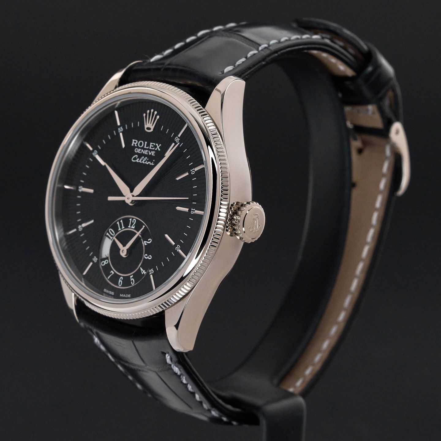 Rolex Cellini Dual Time 50529 (2014) - 39 mm White Gold case (4/8)