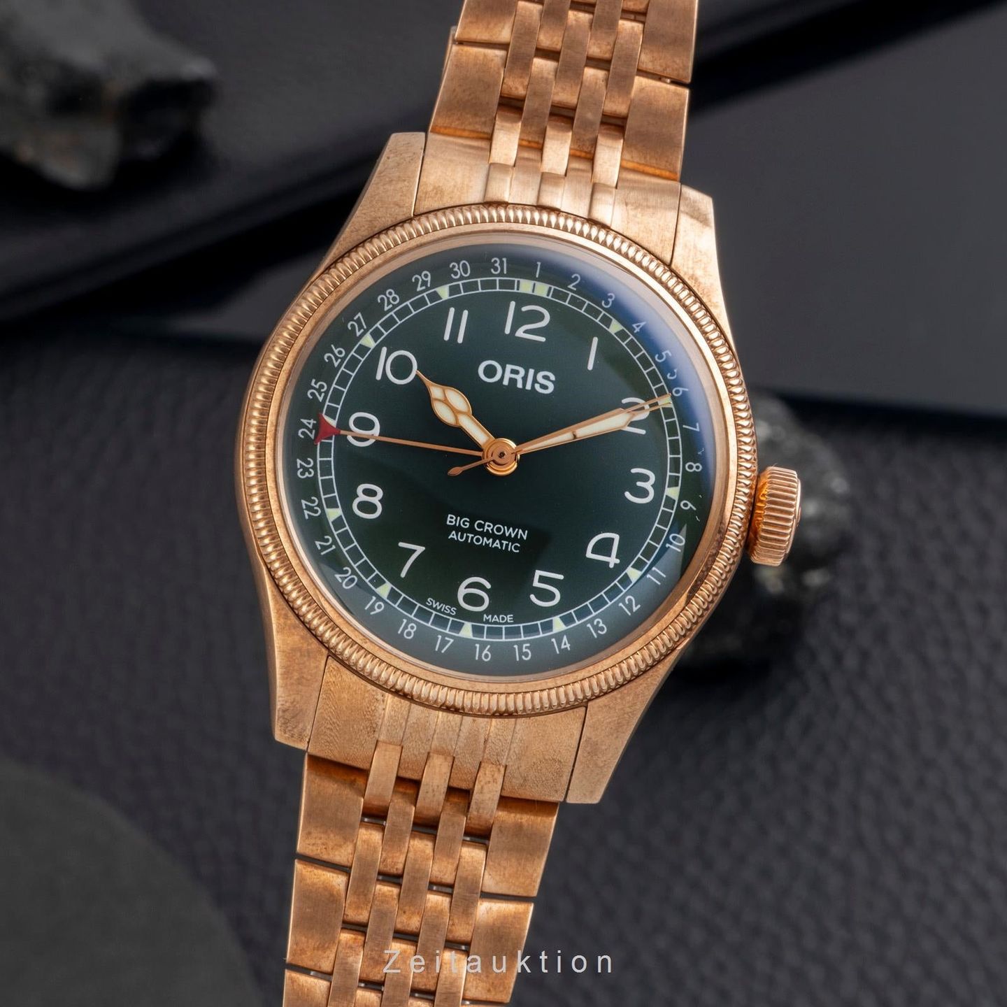 Oris Big Crown Pointer Date 01 754 7741 3167-07 8 20 01 (Unknown (random serial)) - Green dial 40 mm Bronze case (1/8)