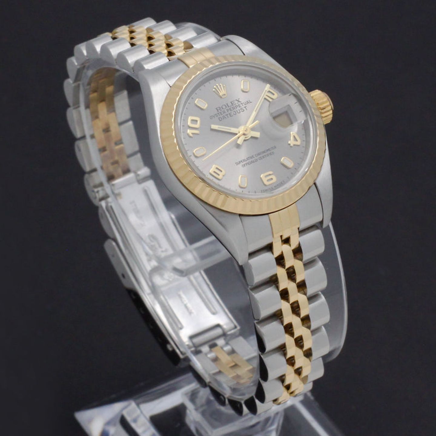 Rolex Lady-Datejust 79173 (2005) - Grey dial 26 mm Gold/Steel case (6/8)