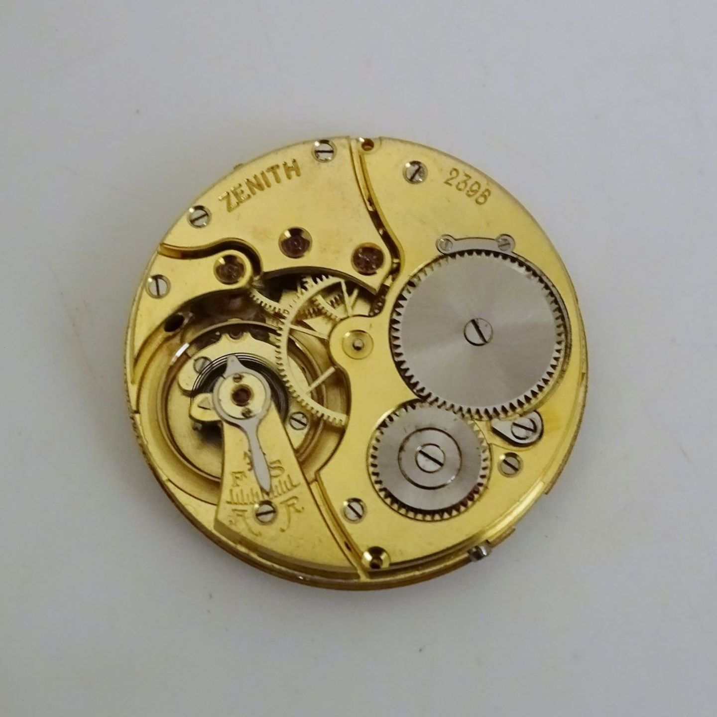 Zenith Pocket watch Unknown (1910) - Silver dial 49 mm Yellow Gold case (3/8)