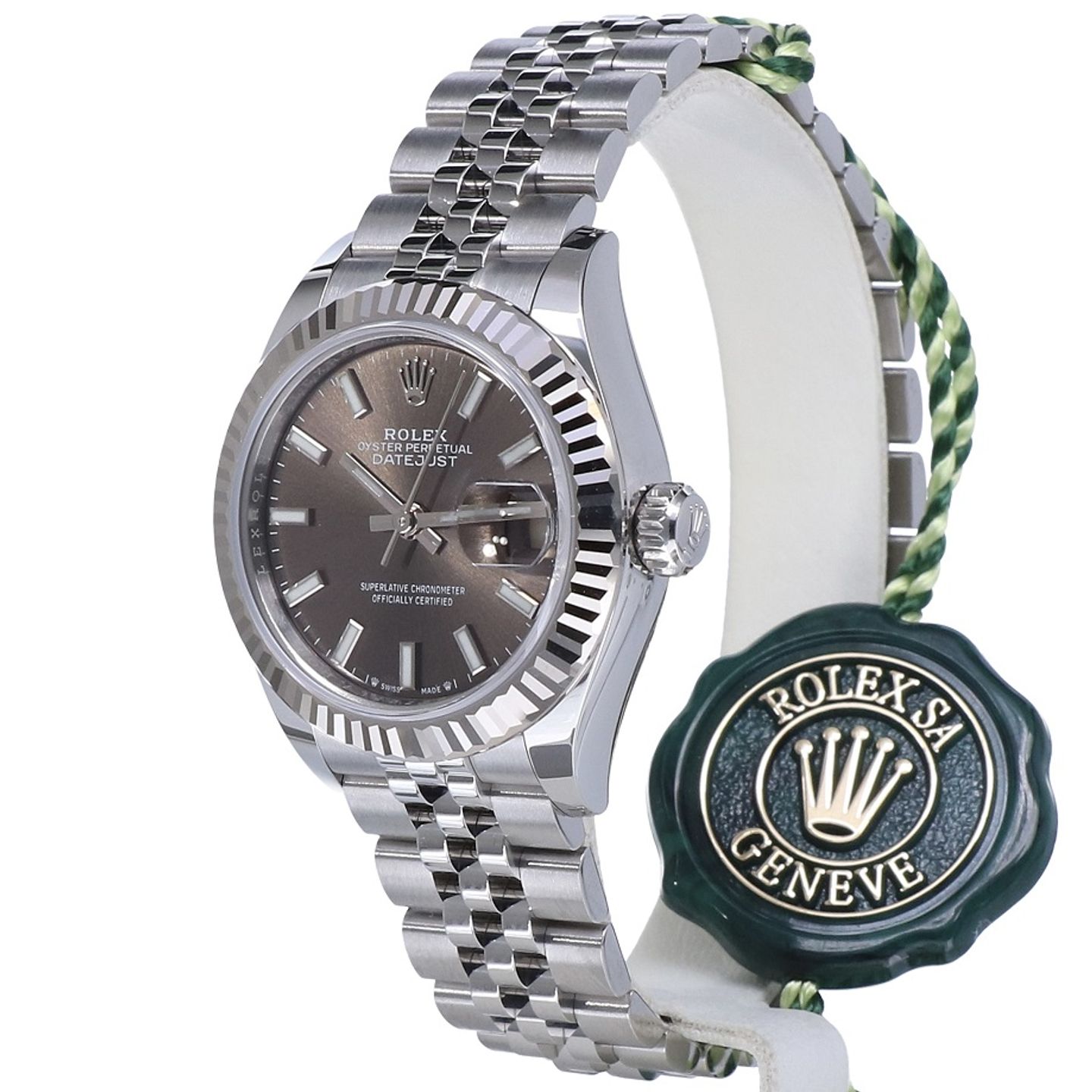 Rolex Lady-Datejust 279174 (2022) - Grey dial 28 mm Steel case (2/8)
