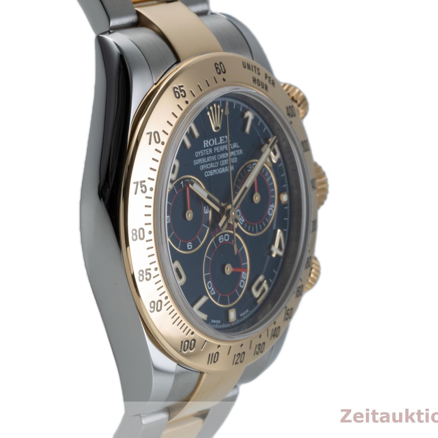 Rolex Daytona 116523 (Onbekend (willekeurig serienummer)) - Blauw wijzerplaat 40mm Goud/Staal (7/8)