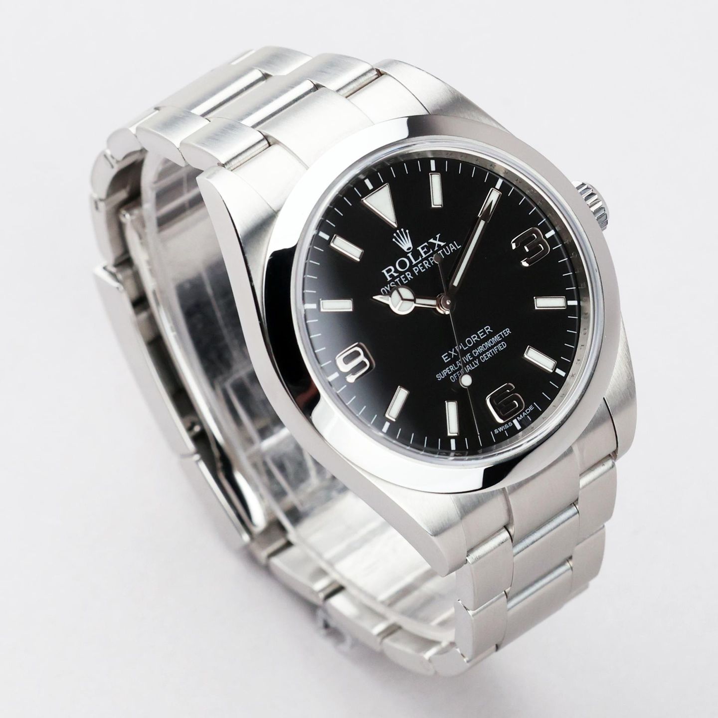 Rolex Explorer 214270 (2011) - Black dial 39 mm Steel case (2/8)