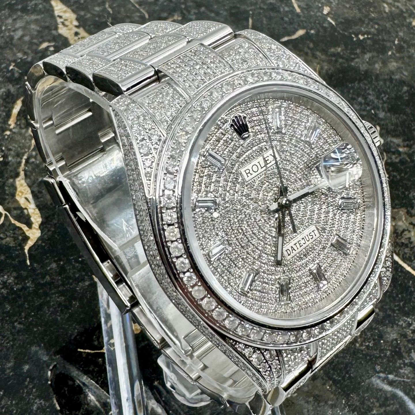 Rolex Datejust 41 126300 (2021) - Diamant wijzerplaat 41mm Staal (8/8)