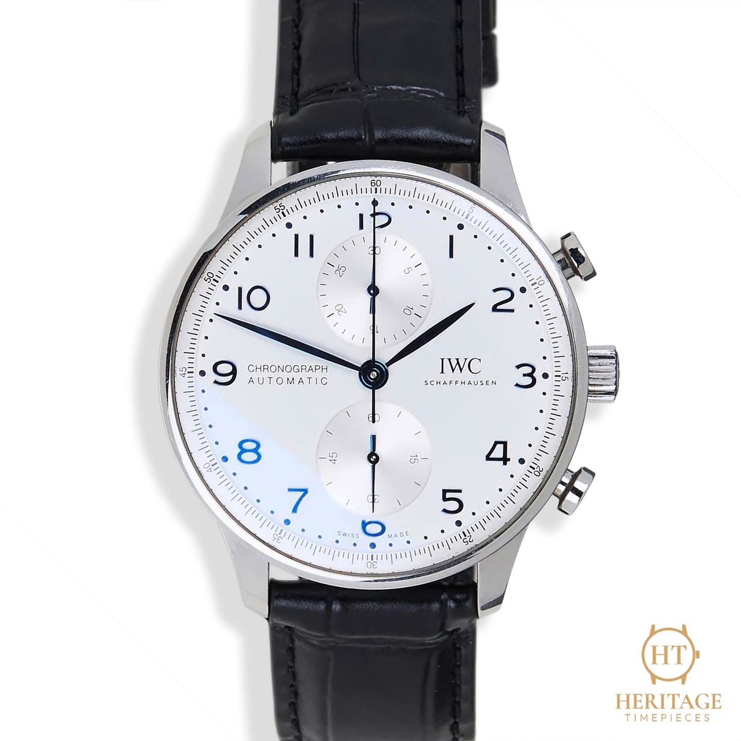 IWC Portuguese Chronograph IW371605 (2020) - Silver dial 41 mm Steel case (2/8)