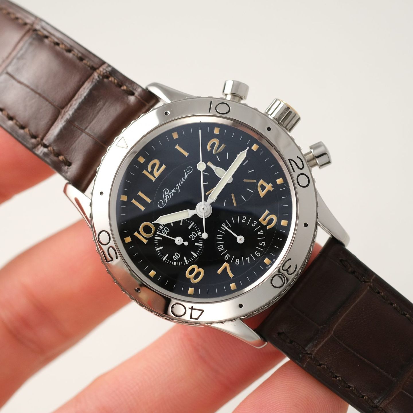 Breguet Type XX - XXI - XXII 3800 (1995) - Black dial 39 mm Steel case (7/8)