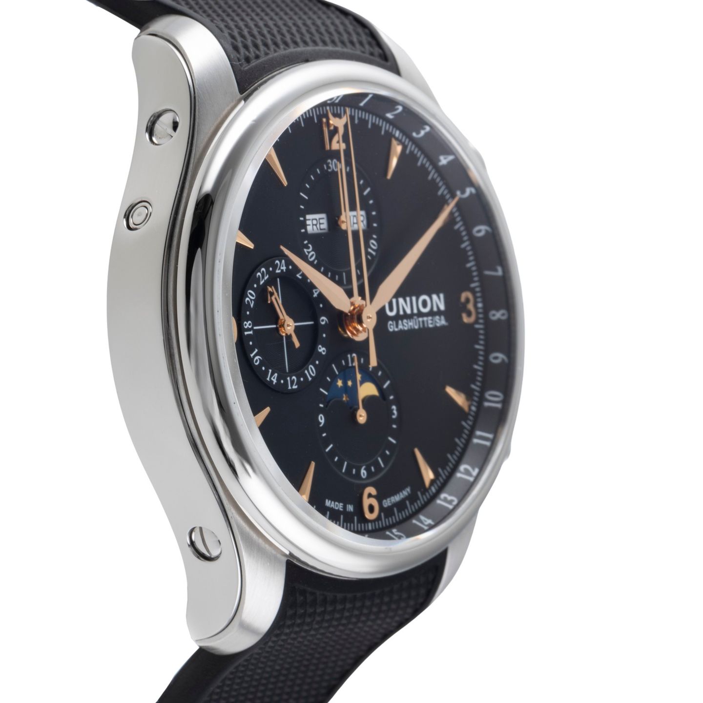 Union Glashütte Belisar Chronograph D009.425.17.057.01 (2020) - Black dial 45 mm Steel case (7/8)