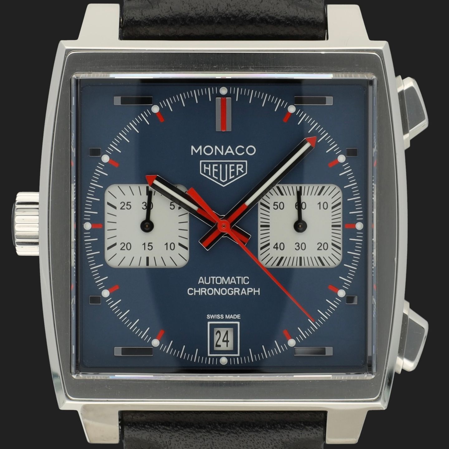 TAG Heuer Monaco Calibre 11 CAW211P.FC6356 (Onbekend (willekeurig serienummer)) - Blauw wijzerplaat 39mm Staal (2/8)