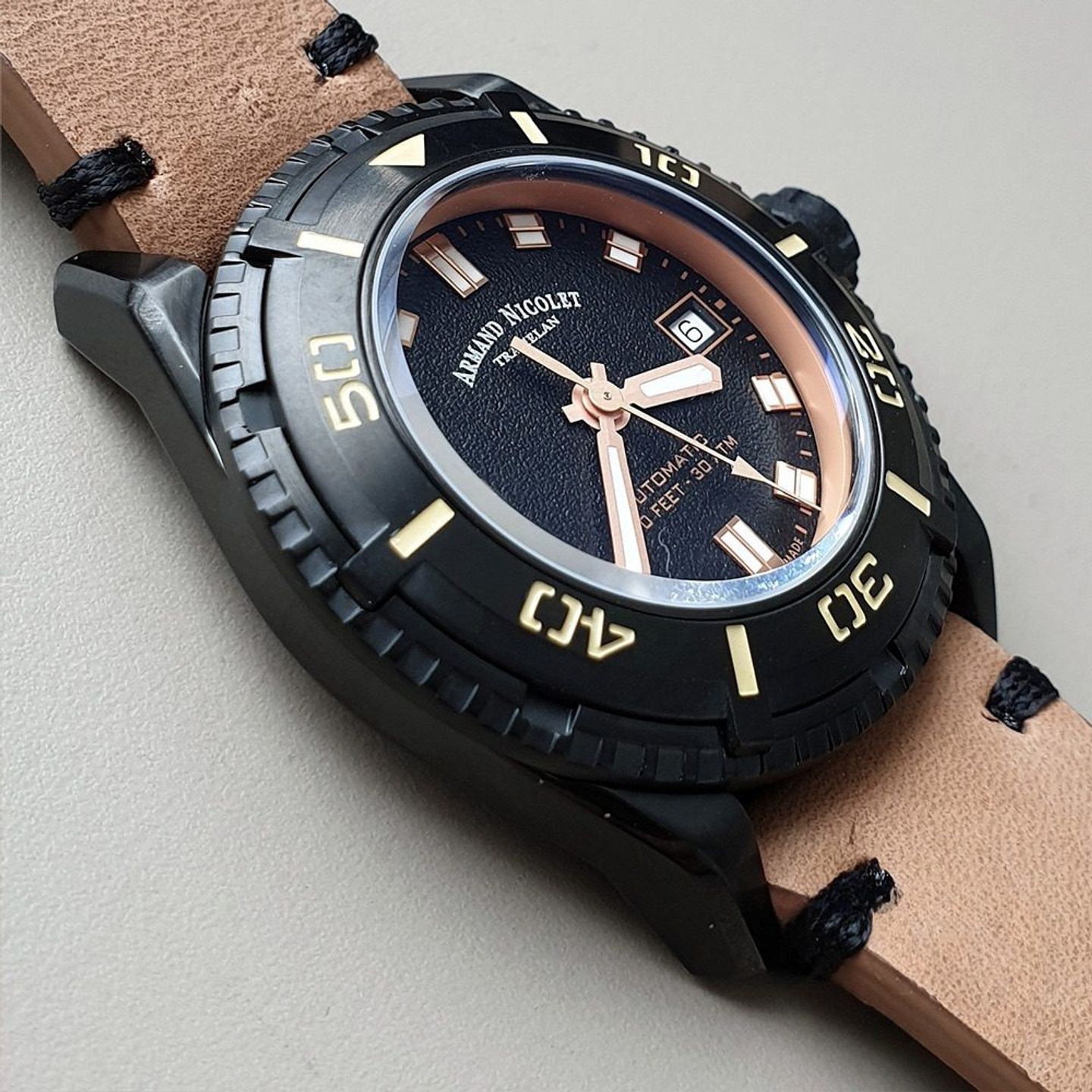 Armand Nicolet JS9 A460AKN-NS-PK4140CA (2025) - Zwart wijzerplaat 44mm Staal (4/8)