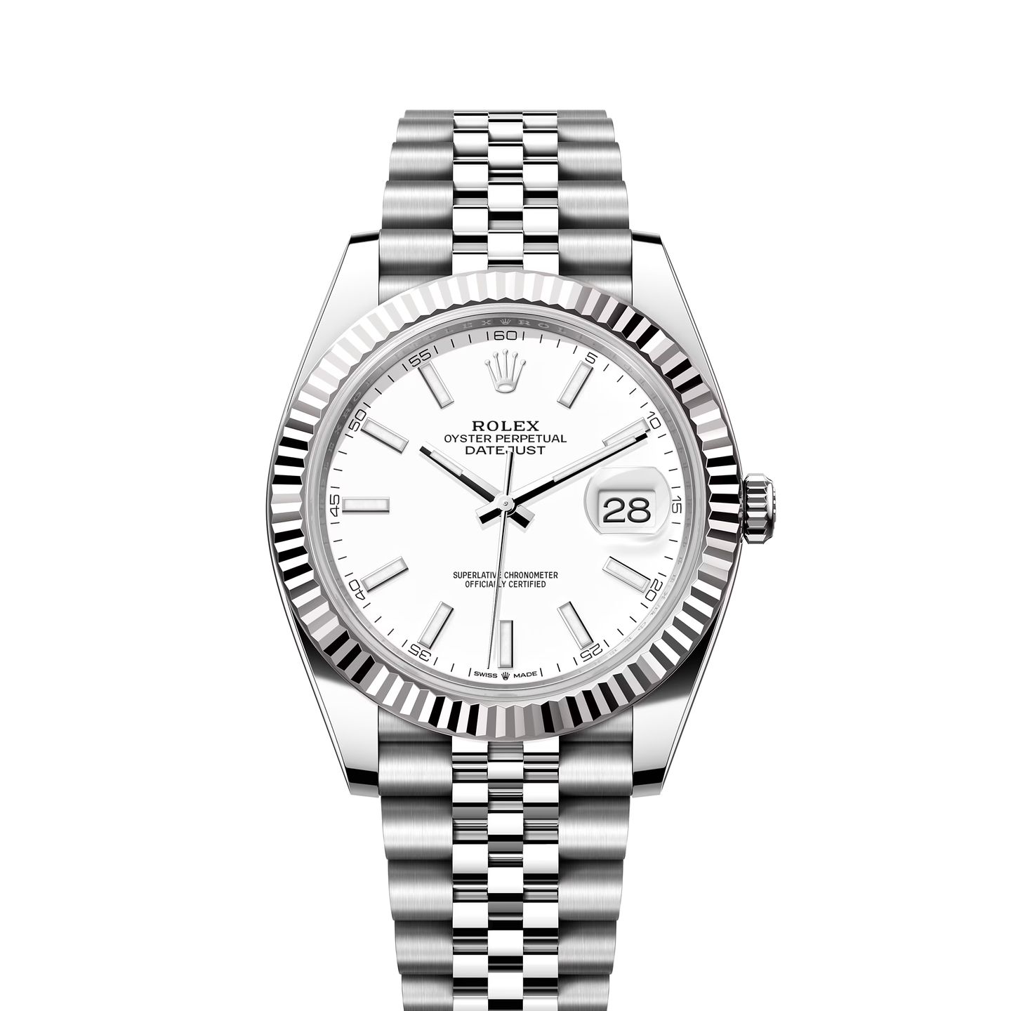 Rolex Datejust 41 126334 (2022) - Wit wijzerplaat 41mm Staal (1/8)