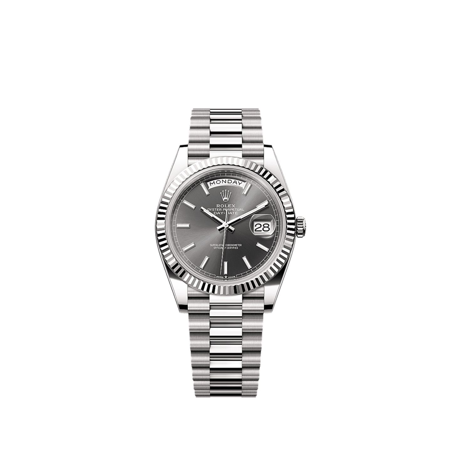 Rolex Day-Date 40 228239 (2025) - Grey dial 40 mm White Gold case (1/1)
